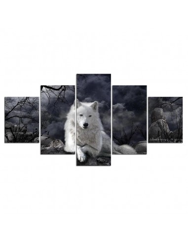 Tableau Loup blanc les ligaments