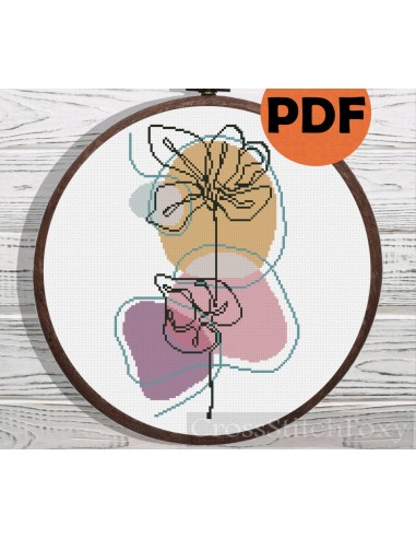 Boho Flower cross stitch pattern En savoir plus