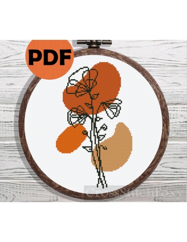 Boho Flowers cross stitch pattern votre