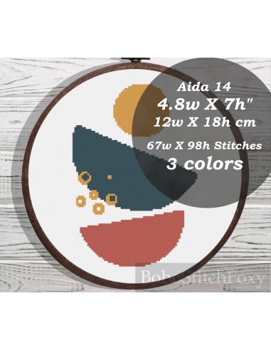 Mid Century Modern cross stitch pattern online