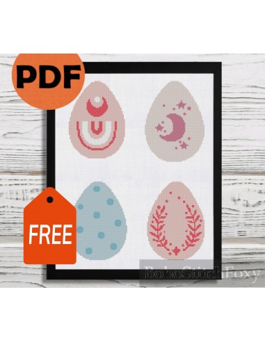 Boho Easter Eggs cross stitch pattern à prix réduit toute l'année