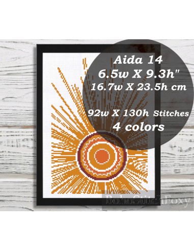 Boho Sun cross stitch pattern solde