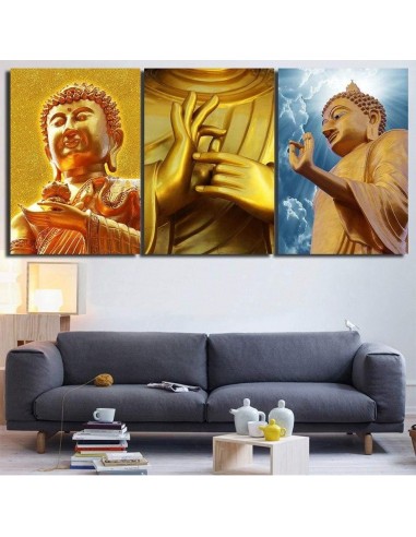 Tableau Bouddha d'or en stock