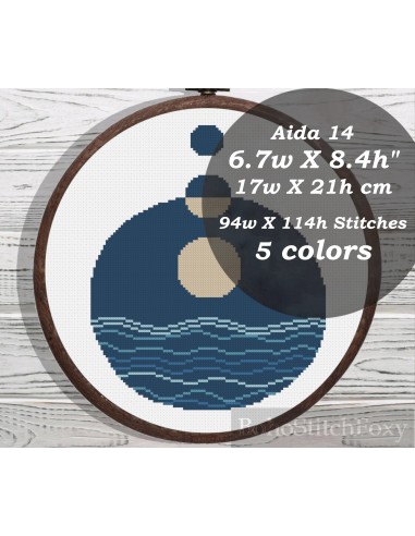 Blue Moon cross stitch pattern ouvre sa boutique