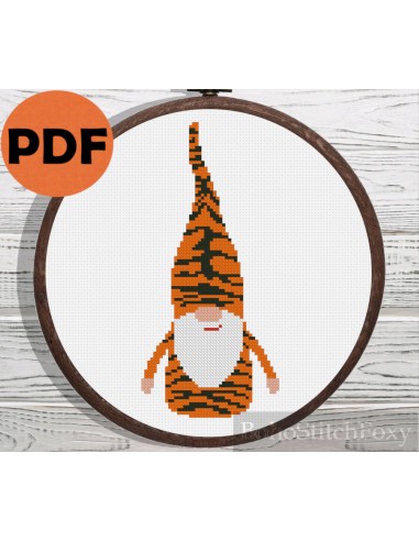 Boho gnome cross stitch pattern hantent personnes