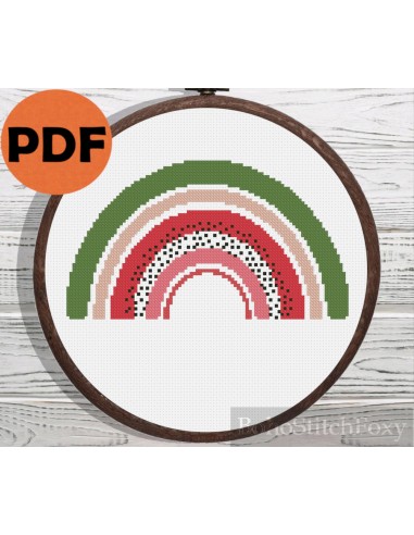 Watermelon rainbow cross stitch pattern de l' environnement