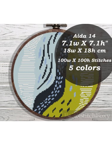 Abstract mid century modern boho cross stitch pattern Vous souhaitez 