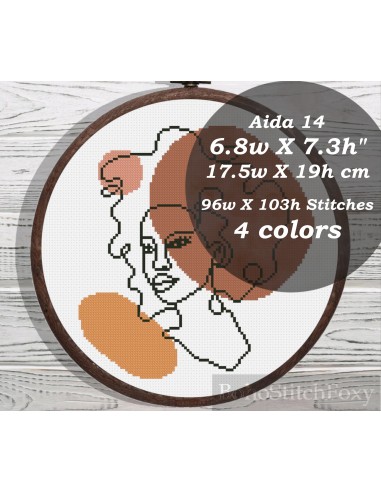 Black girl cross stitch pattern Par le système avancé 