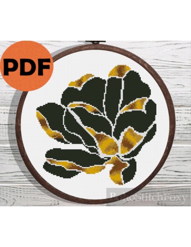 Black and gold flower cross stitch pattern Venez découvrir notre 