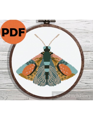 Boho butterfly cross stitch pattern Découvrez la collection