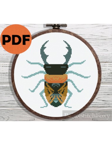 Boho insect cross stitch pattern pour bénéficier 