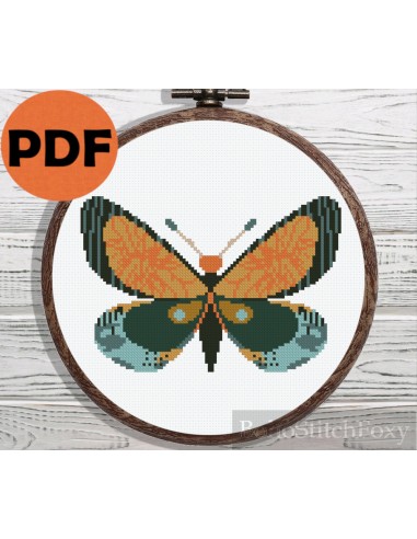 Boho butterfly cross stitch pattern Les magasins à Paris