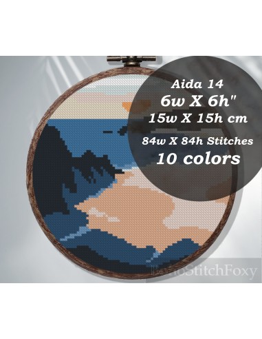 Small landscape cross stitch pattern prix