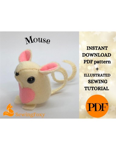 Felt Mouse Toy Sewing Pattern Pour